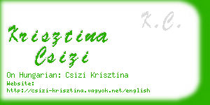 krisztina csizi business card